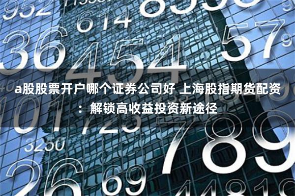 a股股票开户哪个证券公司好 上海股指期货配资:解锁高收益投资新途径